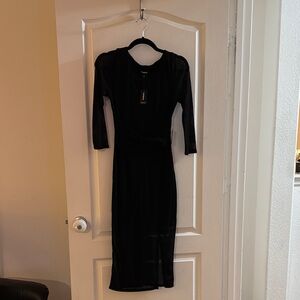 Express Black Long Sleeve Dress